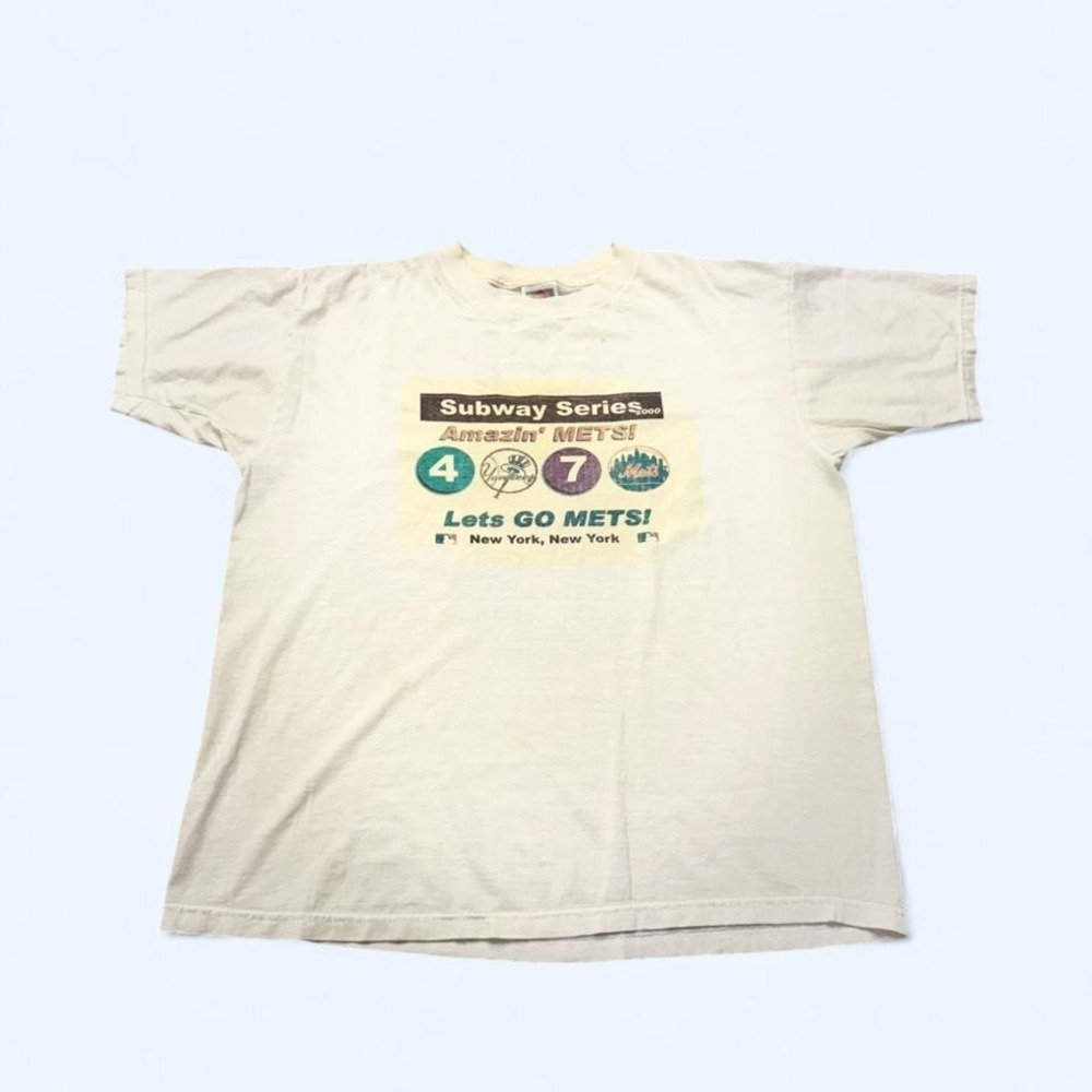 Vintage 2000 Subway Series Mets Perez 6 Tee - Large